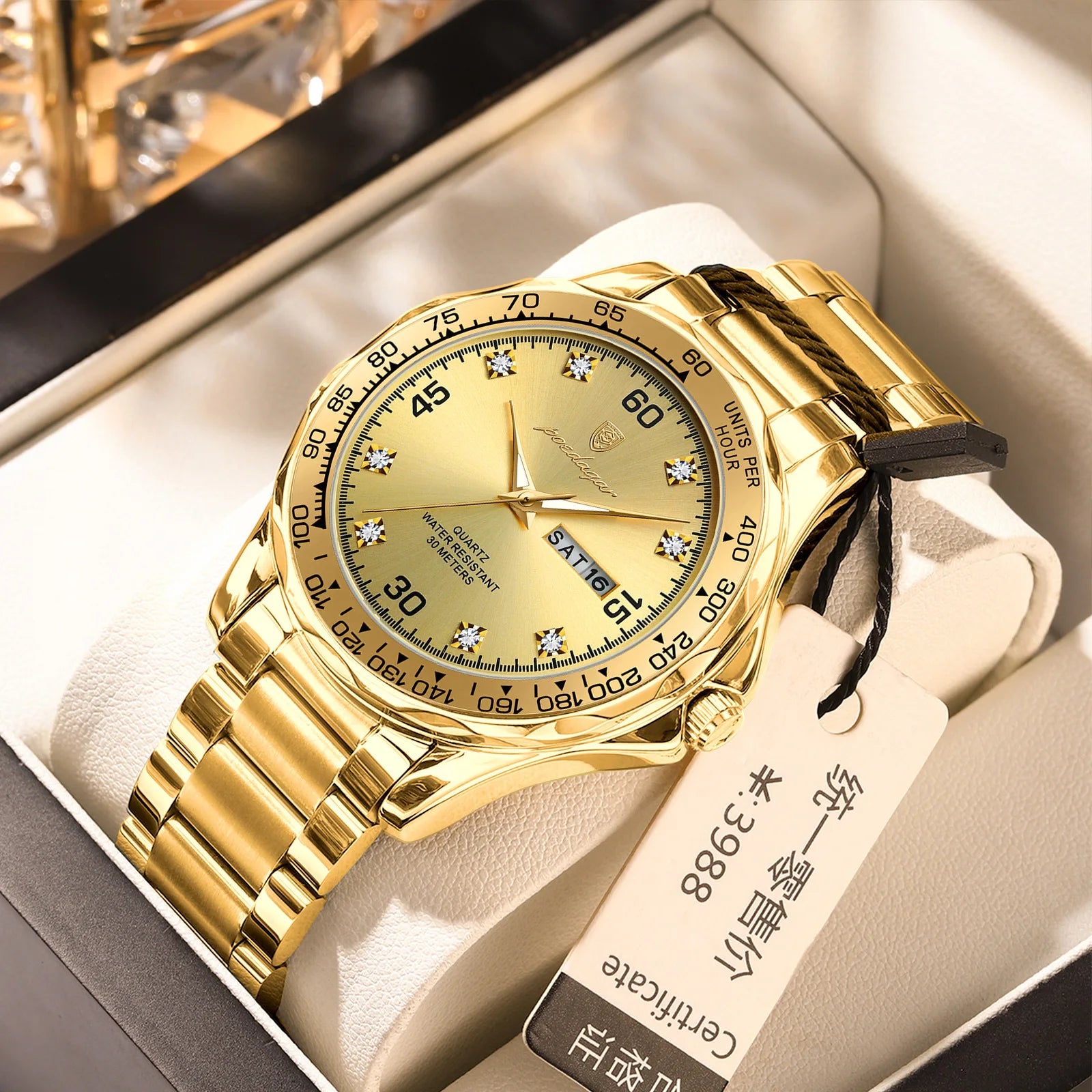 POEDAGAR 963 Fashion New Luxury Quartz Male Wristwatch Waterproof Luminous Business Watch for Men Stainless Steel Men's Watches