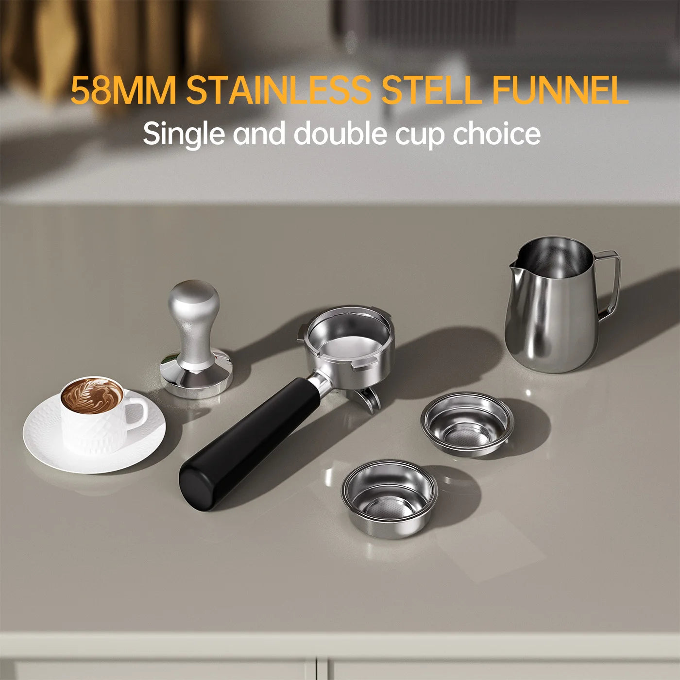 High Quality Aluminum Semi Automatic Coffee Machine Electric Espresso Maker Cold Brew Household & Hotel Use EU/US Stock