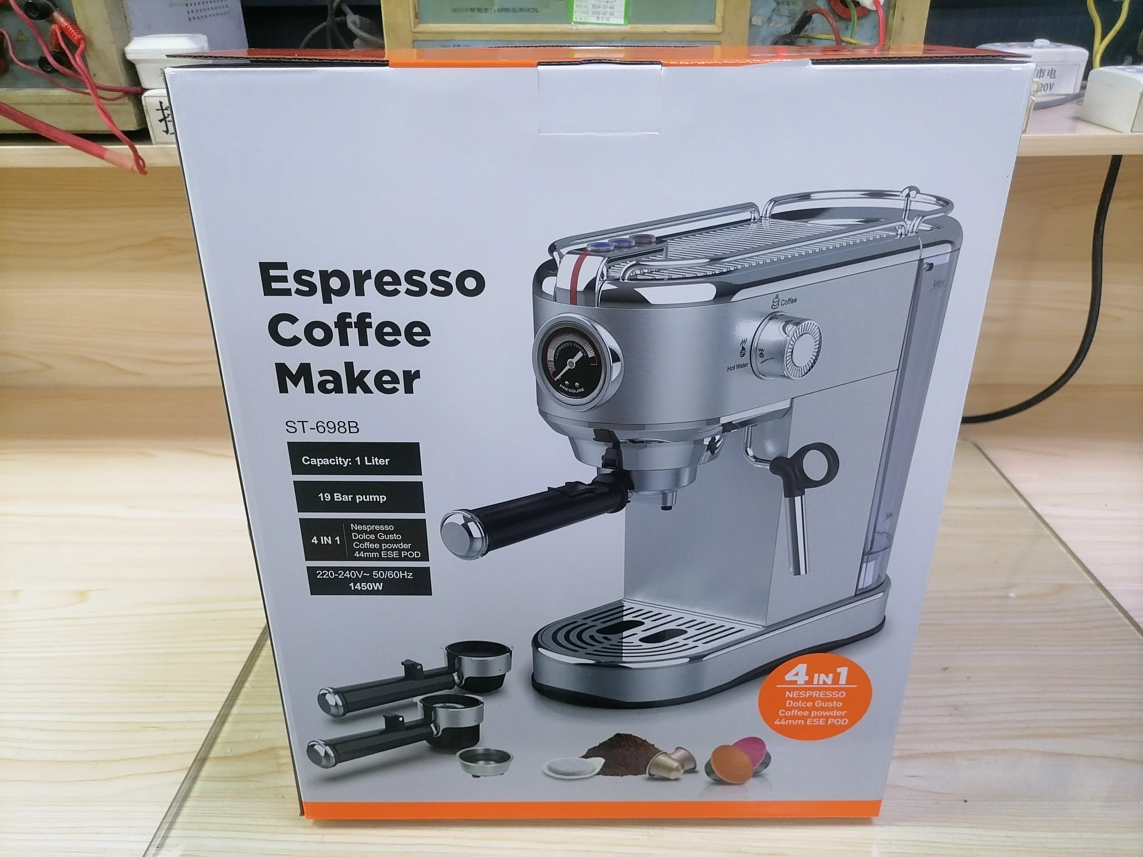 Italian Semi-Automatic Coffee Machine Professional Cappuccino Espresso Coffee Maker With Milk Frother for Home