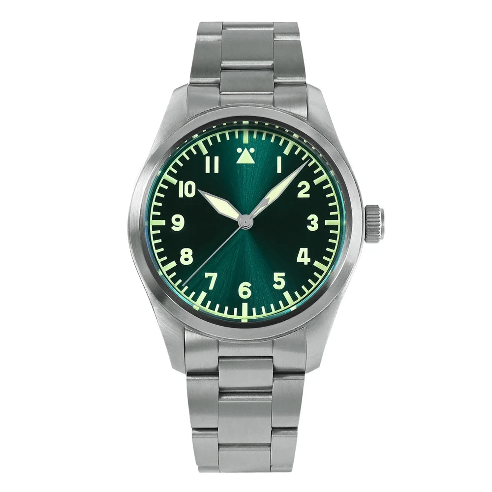 San Martin SN031-G2 Men's Watches Pilot YN55 Simple Sunray Dial Automatic Mechanical Wristwatch Waterproof 200m Luminous Relojes