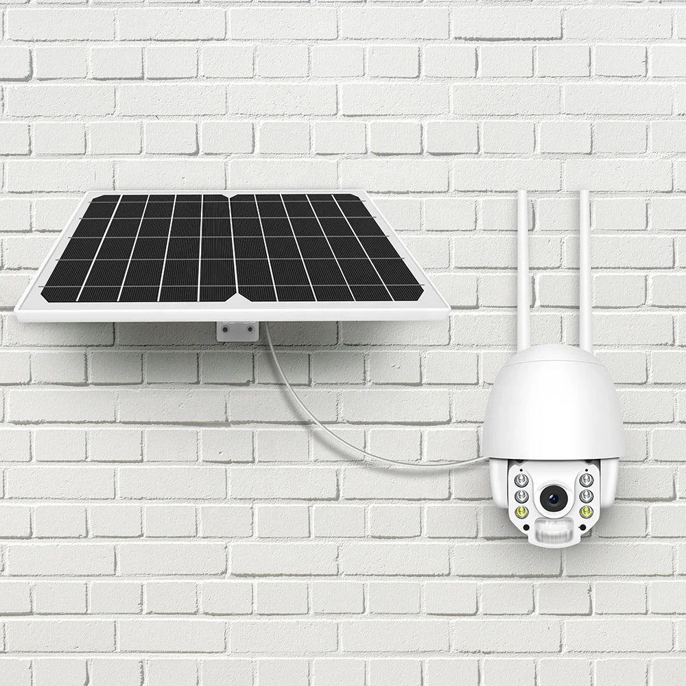wireless outdoor solar cctv camera wifi 4G security camera 3pcs rechargeable battery Camhipro mobile application