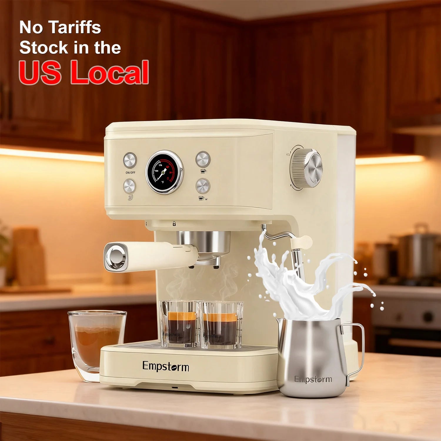Empstorm  04E 20 Bar Electric Semi-Automatic Coffee Maker Machine With Capsule Filter for Use Halloween Christmas Gift