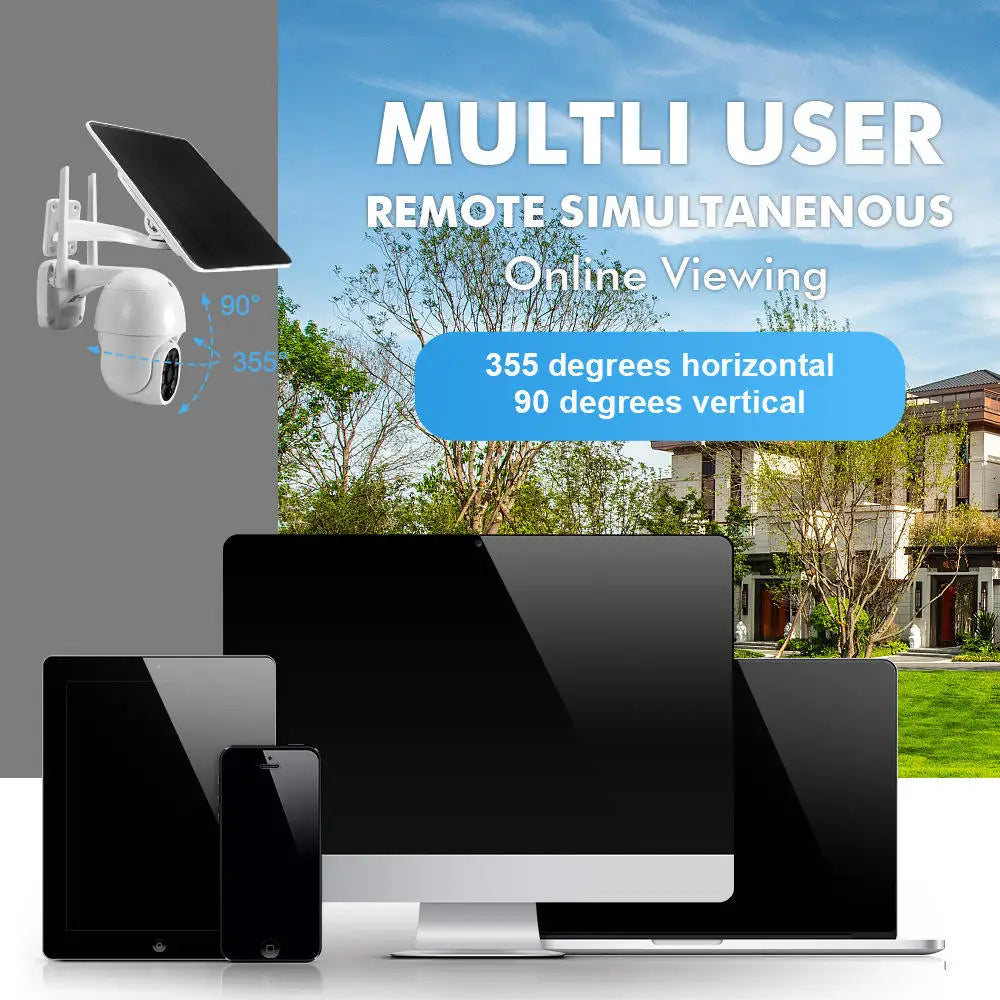TuyaSmart Smart Life APP Real 3MP HD 10000mAh PTZ Waterproof Security Camera Solar CCTV Wireless Camera WiFi Outdoor Solar
