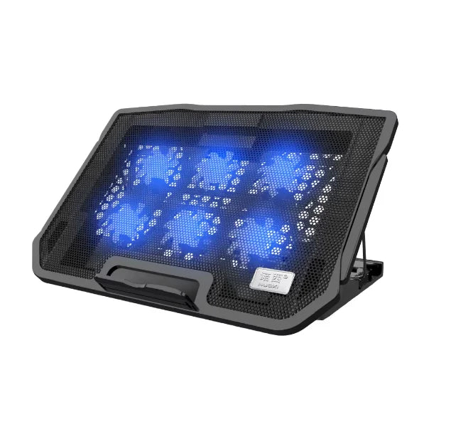 NUOXI H9 6-Blade Laptop Cooler Notebook Stand with Cooling Fan Pad for 12-16 Inch Devices in Stock