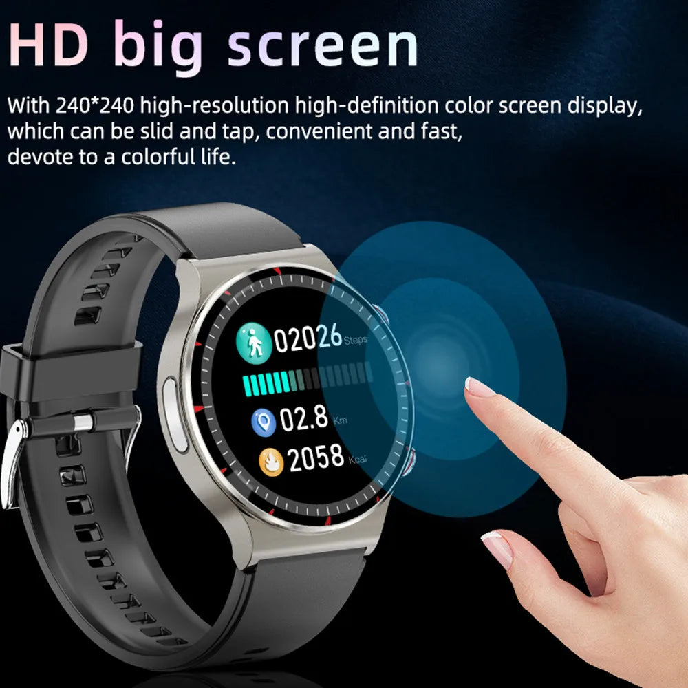 ECG PPG SmartWatch G08 Body Temperature Blood Oxygen Pressure Heart Rate Measurement Man Smart Watch for Health Care