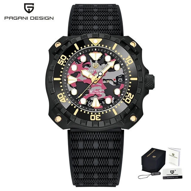 PAGANI DESIGN PD-YN009 Top Luxury Sapphire Stainless Steel 200m Waterproof Watch for Men NH35 Automatic Mechanical Men's Watches