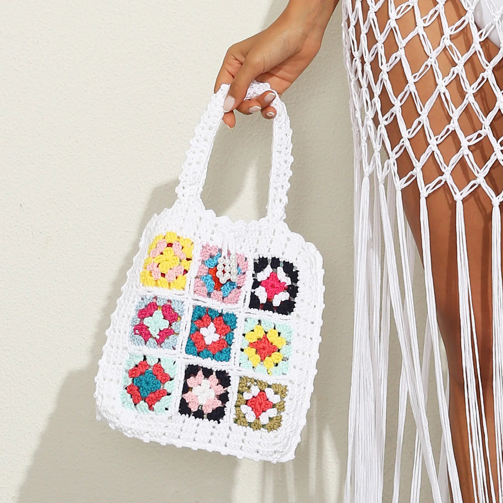 China Factories Woven Hand Crochet Beach Tote Bags Women Handbags Ladies