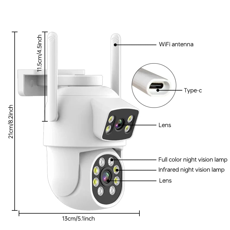 High Definition Smart Indoor Wifi Security Camera System Motion Detection Night Vision Wireless CCTV PTZ Wifi Camera Home Camera