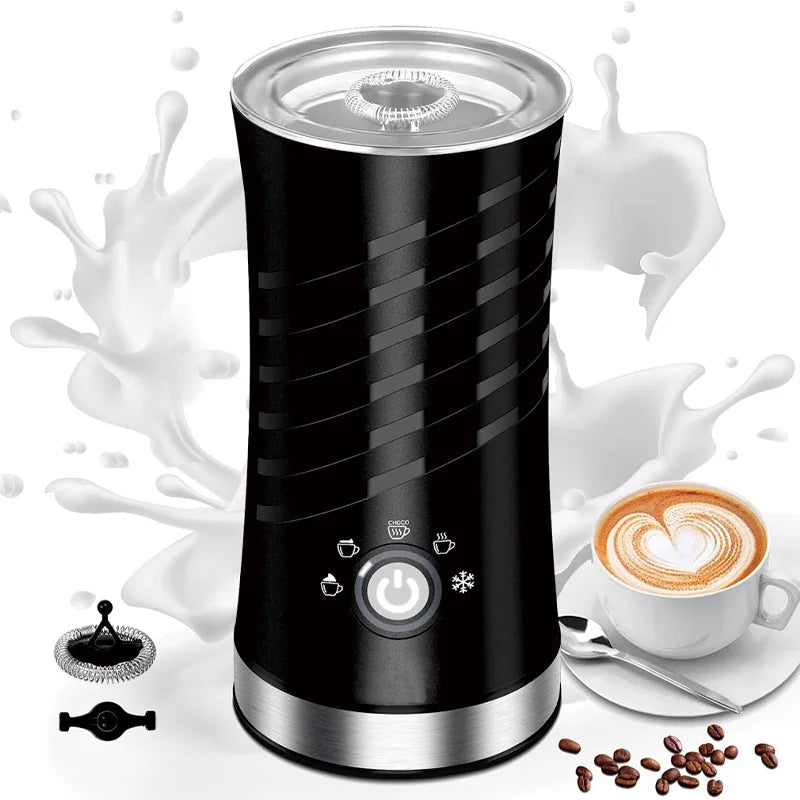4 in 1 Commercial Electric Milk Frother 500W Automatic Coffee Heating Cup Cappuccino Frothing Warming Machine Plastic Housing