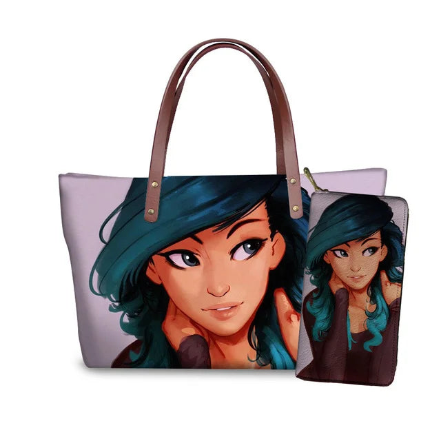 Young Ladies Handbags Black Art American African Girls Printed Popular Hand Bags Women Handbags Lady Fashion Designers Handbags