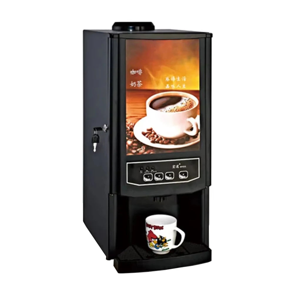 Xeoleo Automatic Coffee Machine 3 Tank Commercial Drip Coffee Maker Tabletop Office Juice Tea Coffee Drinks Vending Machine