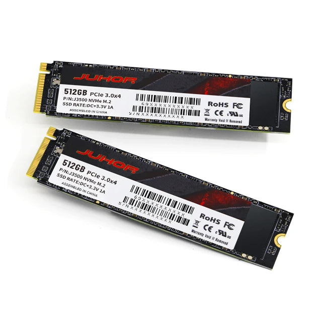 JUHOR 512GB M.2 NVMe Gen3 High-Speed SSD Compact Metal Internal Solid State Drive for Laptop & Desktop PCs 3.0 Nvme SSD