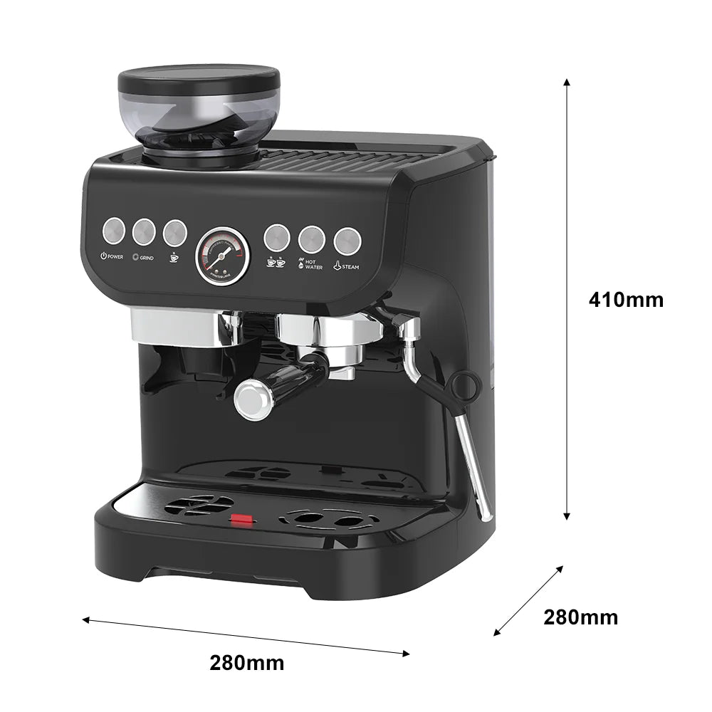 Semi-Automatic Coffee Maker Pod Cafetera Turkish 3 in One Espresso Coffee Maker with Milk Frother