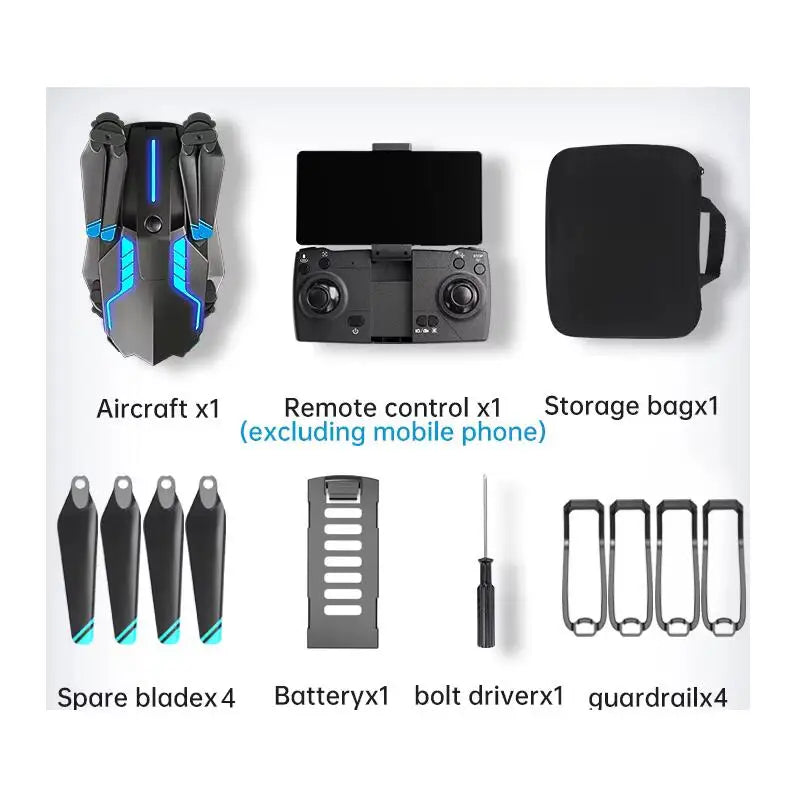 New X6 Pro Drone 4K HD Camera WiFi FPV Avoidance Optical Flow Foldable Plastic Beginner RC Helicopter Toy