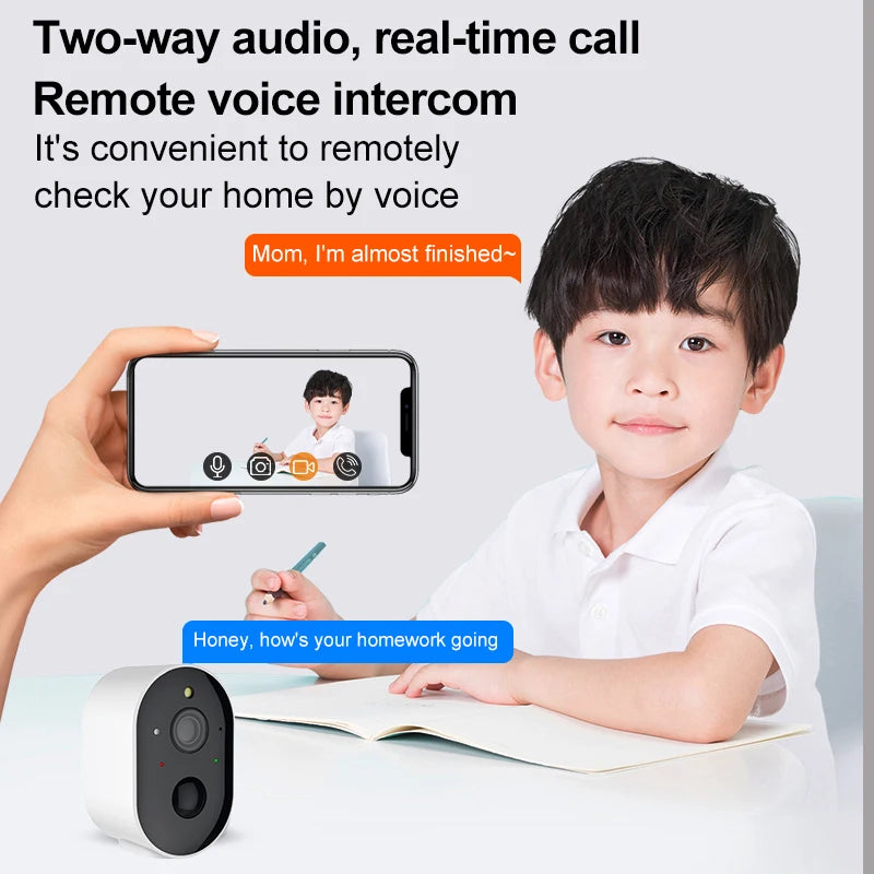 Tuya 2MP/3MP Smart Home WiFi Low Power Battery Solar Camera With Full Color Night Vision IP66 Waterproof