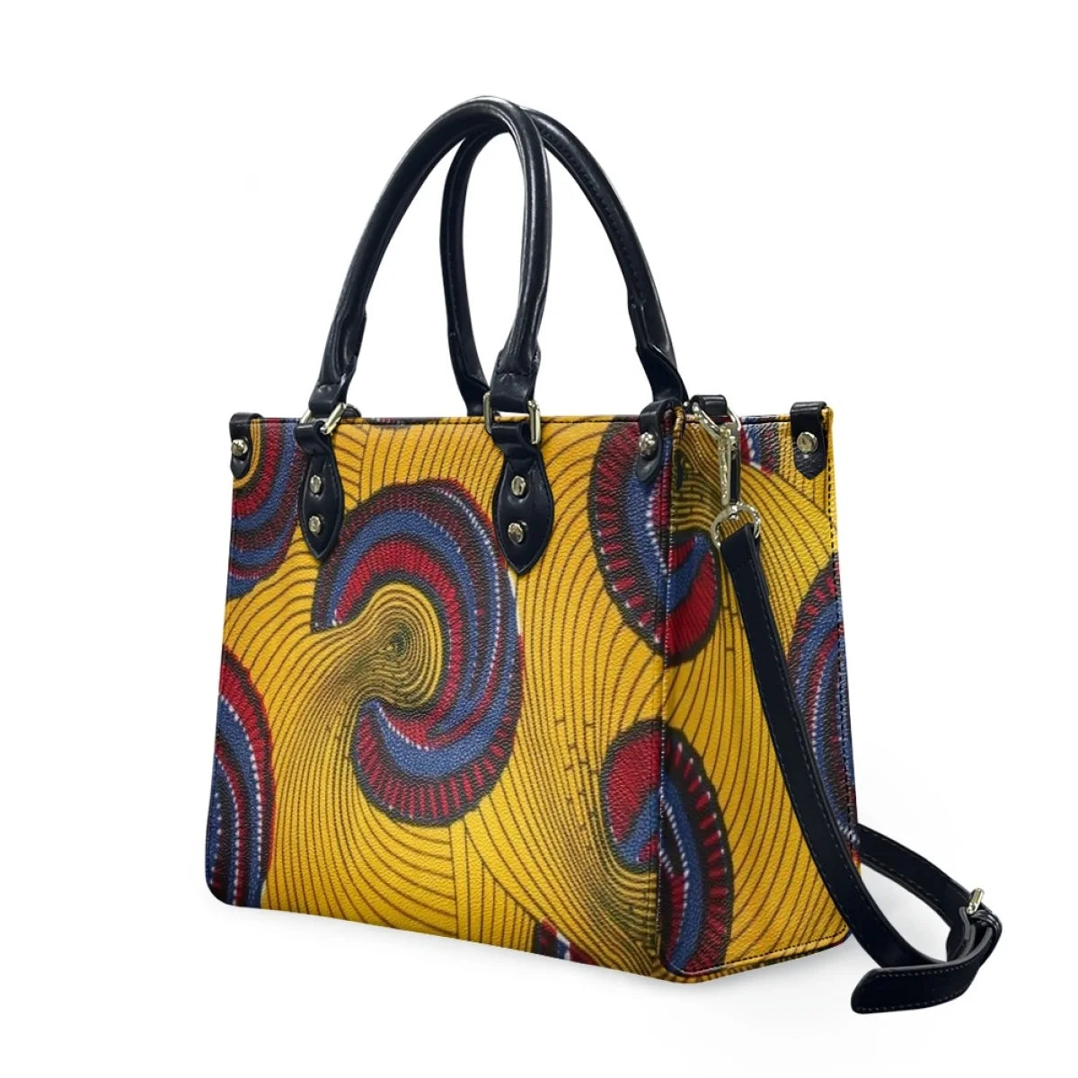 Black and White Tribal Polynesian Printed Bags Women Handbags Ladies Luxury Women Shoulder Bags High Quality Pu Leather Handbag