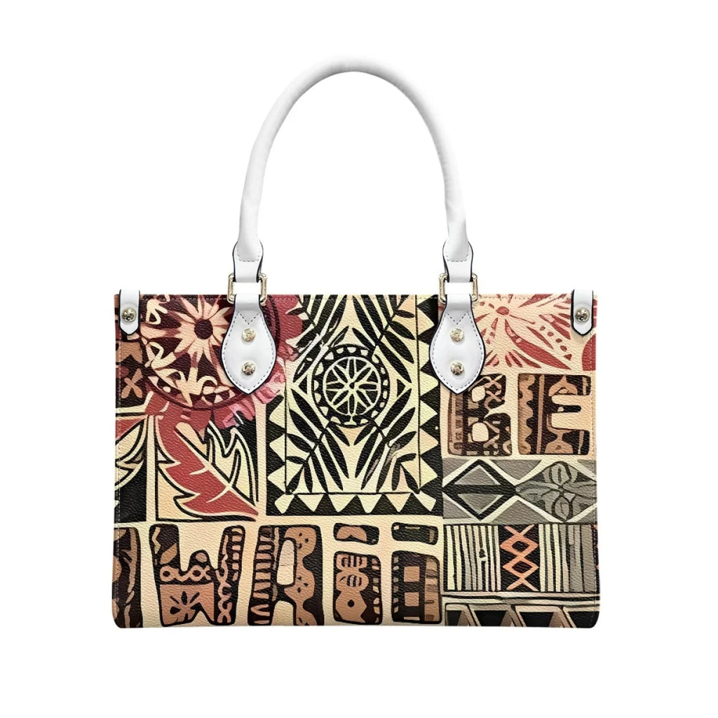 Customize Women's Handbag Leather Bags Women Handbags Ladies Wholesale Custom Polynesia Hawaiian Style Handbags for Women Luxury