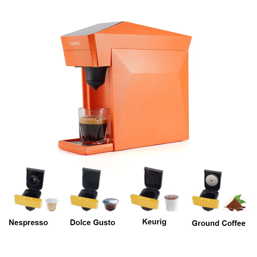 ICafilas Multi Functional Electric Automatic Coffee Machine Nespreso Capsule DG Capsule K Cup 4  in 1 Coffee Machine