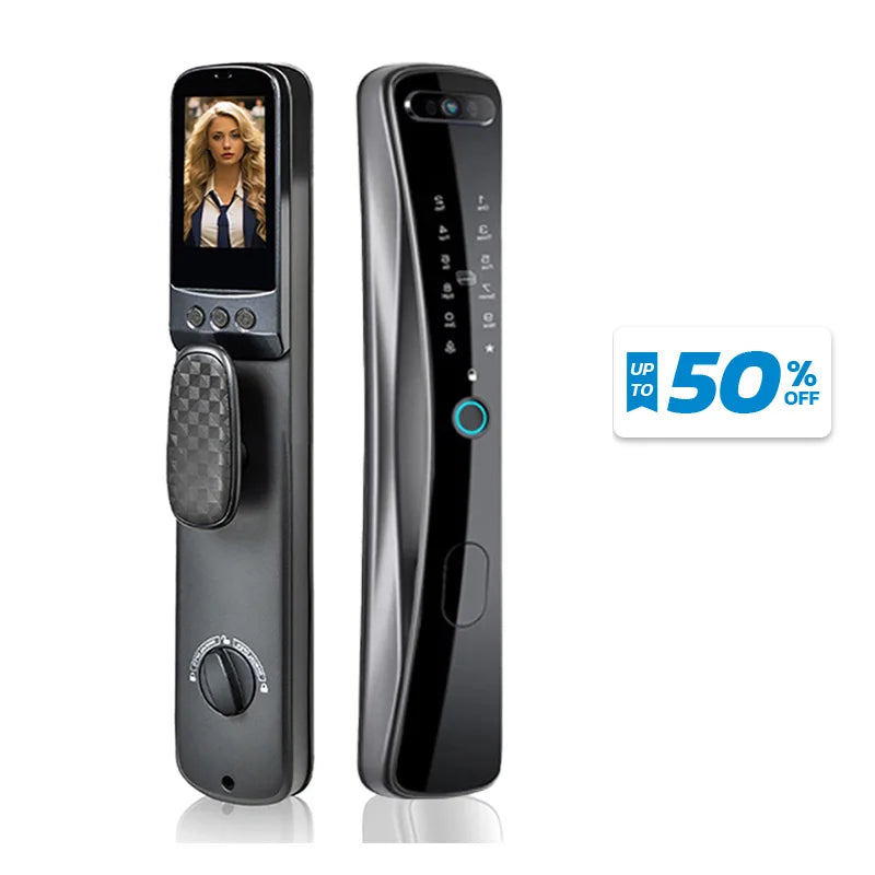 Kadonio Anti Theft Smart Camera Locks Touch Keypad Fingerprint Digital Tuya Wifi Door Electric Locks