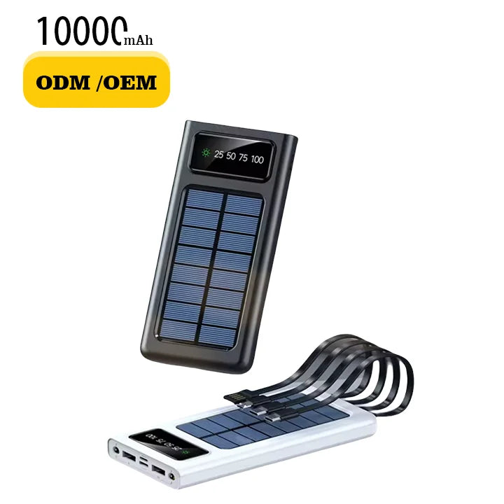 Wholesale Dual Usb Li-polymer Solar Mobile Charger Power Bank Portable Solar Power Bank 10000mah