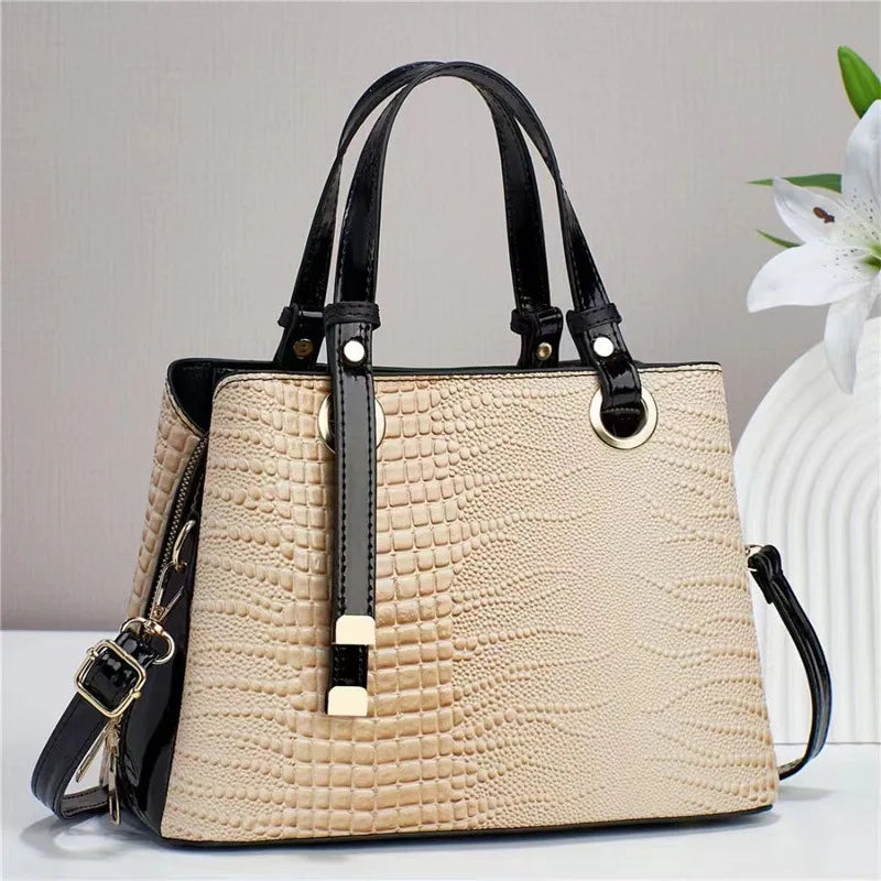2024 New Retro Crocodile Pattern High Capacity Fashion Trend Messenger Bags Luxury Women's Bags Womens Handbags