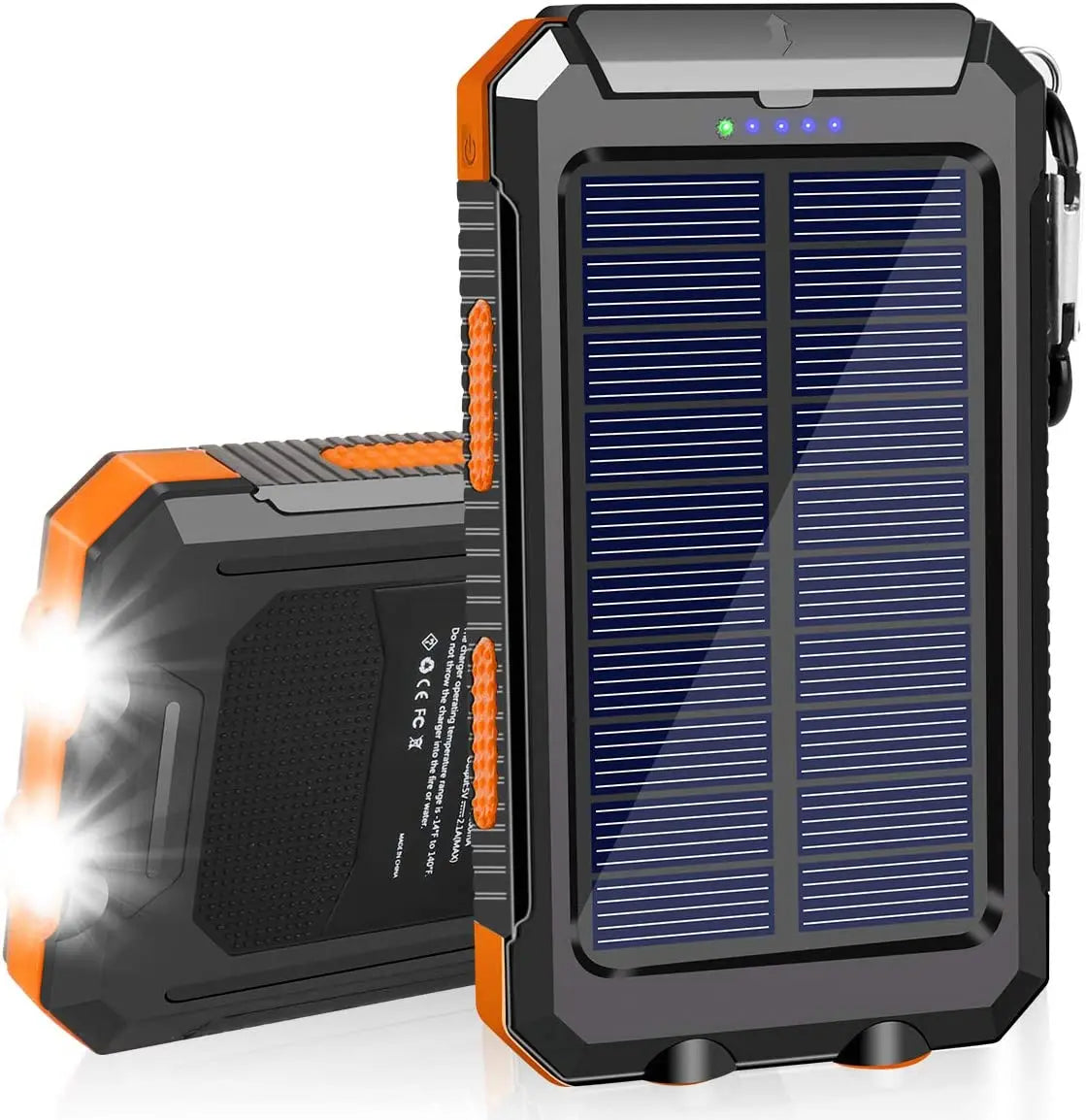 IP67 Waterproof Solar Power Bank 20000mah Solar Charger Waterproof Phone Power Bank Portable for Cell
