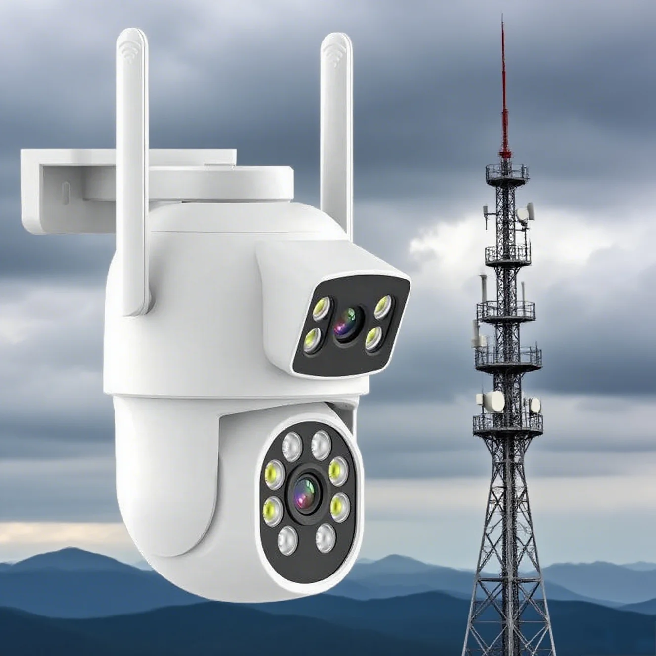 Hot Selling Indoor and Outdoor Camera Cloud and SD Card Storage CCTV Home Security Wired Smart Camera