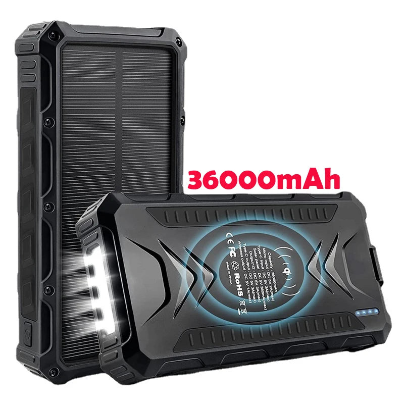 Wholesale OEM ODM Custom Solar Charger Power Bank Wireless Emergency Outdoor Camping 20000mAh Solar Power Bank for Mobile Phones