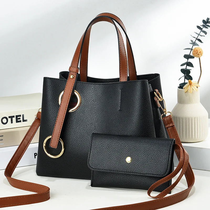 Customised logo Bags Women Handbags Ladies Women Handbag Sets Leather PU Women's Shoulder Bags Handbags