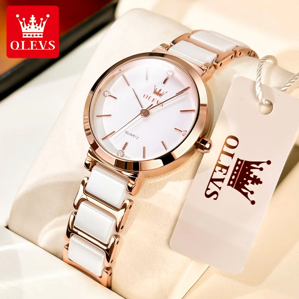 Reloj OLEVS Watch for Man 5877 Quartz Stainless Steel Waterproof Date Week Fashion Classic Wrist Watches OLEVS New Men's Watches