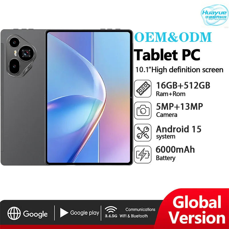 11-Inch 7 Ultra 16GB+1TB 5G Wifi Nano SIM Android PC Tablet MTK Quad Core Processor 4G Network for Gaming Education Business