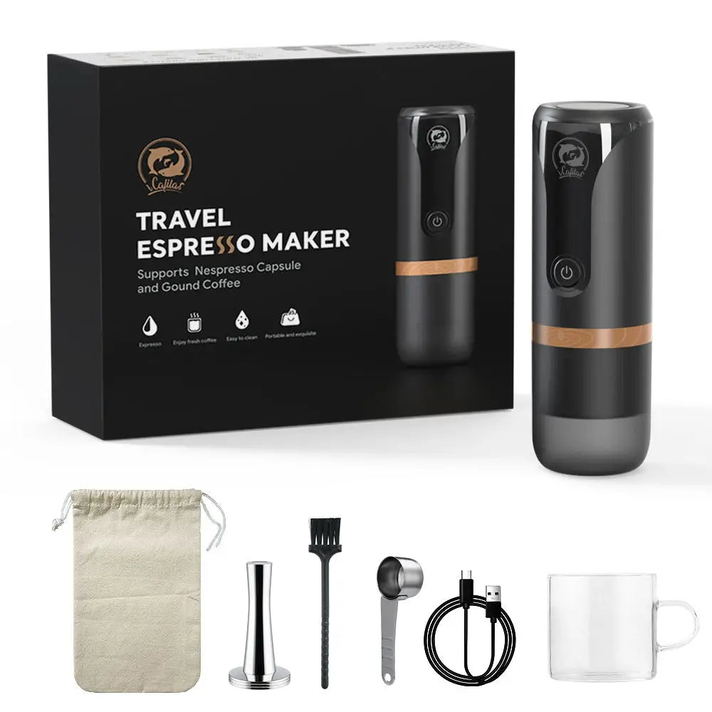 Portable Travel Electric Espresso Coffee Maker Semi-automatic Coffee Machine