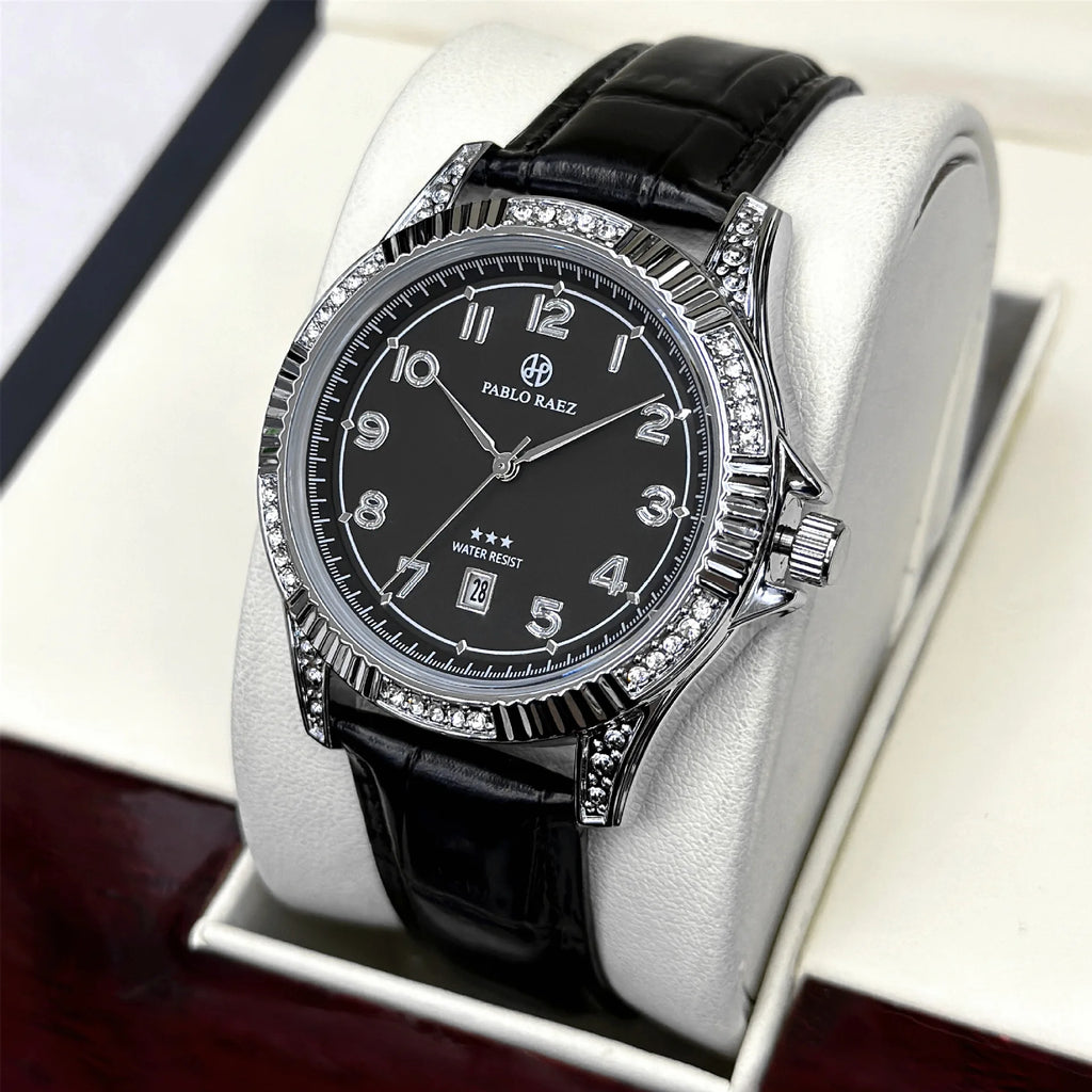 Quartz Watch New High-value Brand Men's Watches Cross-border Foreign Trade for Explosive Fashion Rhinestones Light Luxury