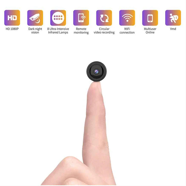 W12 Magnetic Mini Wifi Smart Camera Full HD 1080p Night Vision Sports DV Camera With 160 Degree Wide Angle