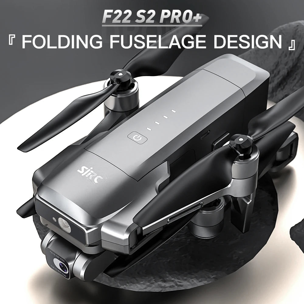 SJRC F22 S2 PRO PLUS RC Drone 2-axis Gimbal 4K HD Dual Camera WiFi Obstacle Avoidance Foldable Portable Drone