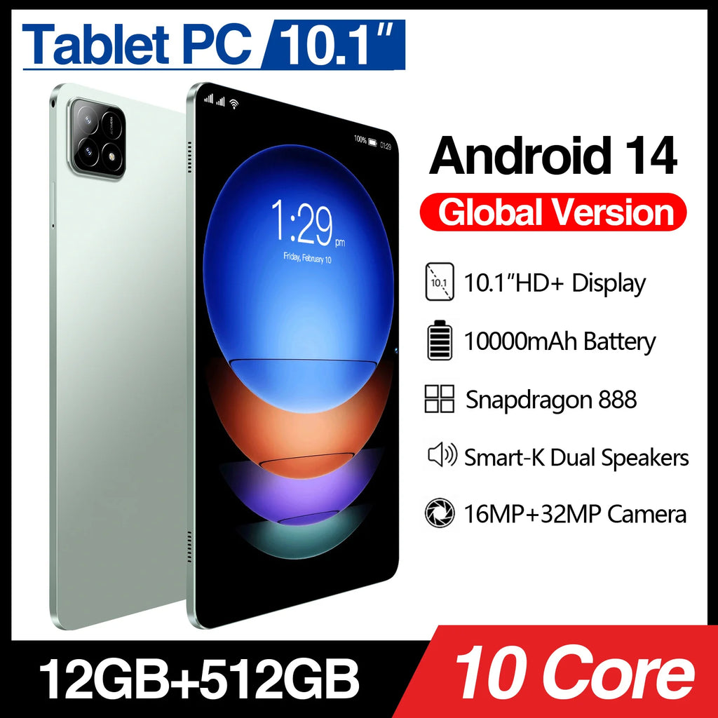 Pad 6S Business Smart Tablet 5G 12GB 512GB 32MP Rear Cam 10 Core Android 14