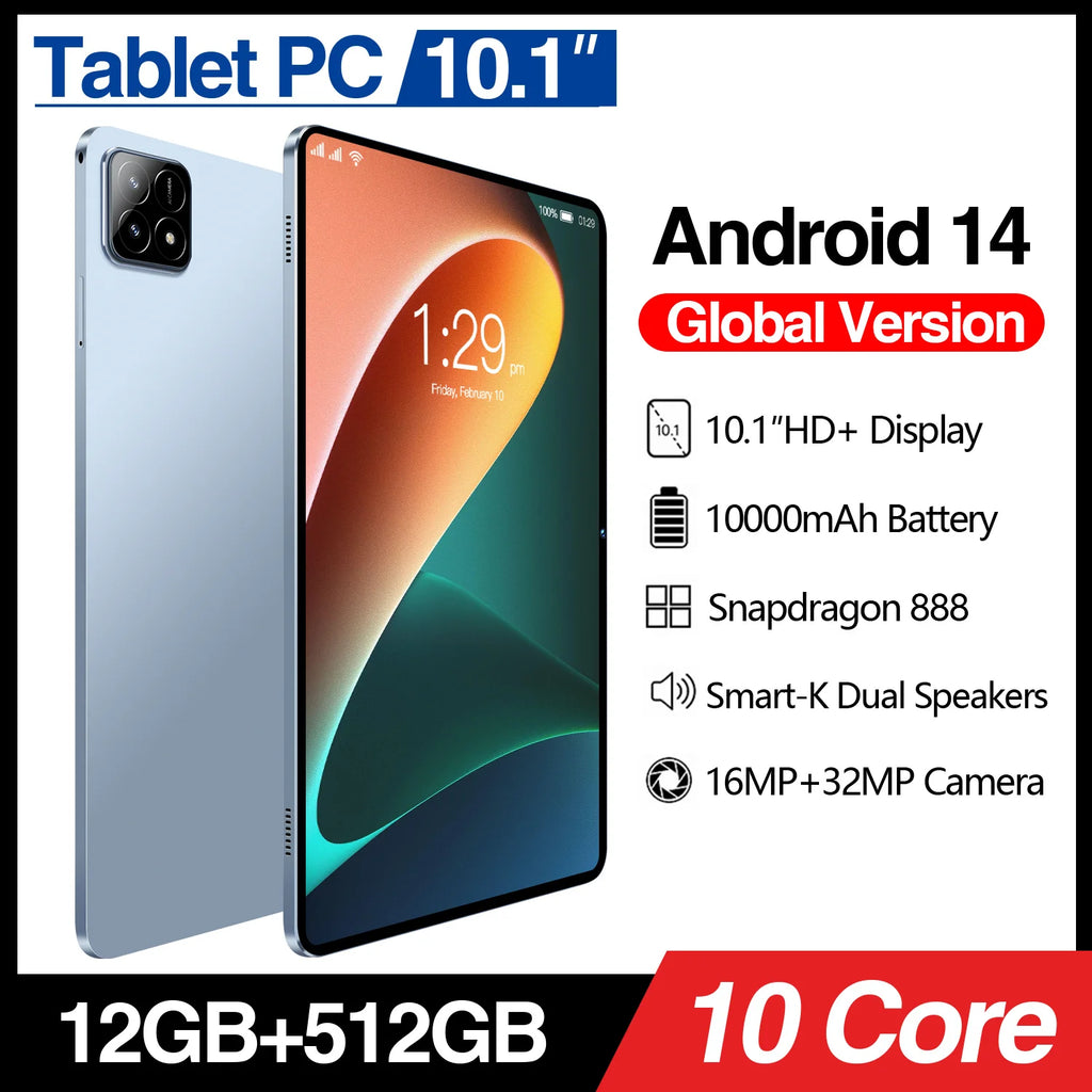 Pad 6S Business Smart Tablet 5G 12GB 512GB 32MP Rear Cam 10 Core Android 14