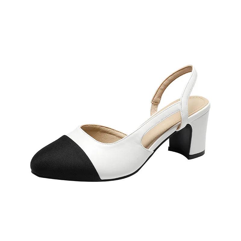 Wholesale Fashion 32-44 Sandales Femmes Cheap Shoes Steel Toe Female Footwear Slingback Flat Sandals for Ladies 2024