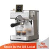 For High Quality Aluminum Semi Automatic Coffee Machine Electric Espresso Maker Cold Brew Coffee Household Use Stock US