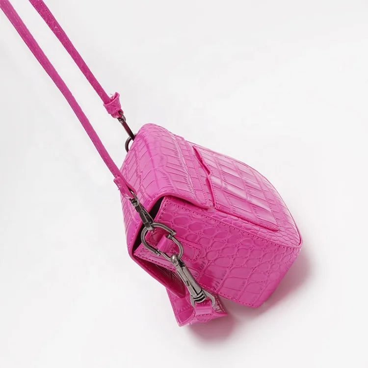 Pink Hot Sale Wholesale Trendy Handbags 2022 Crocodile Pattern Women Handbags