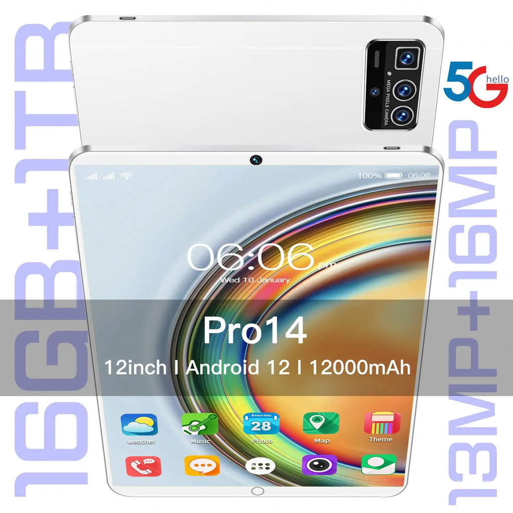 2024 Smart 5G Tablet the Ultimate Device With 8GB RAM and 256GB Storage for Office and Leisure