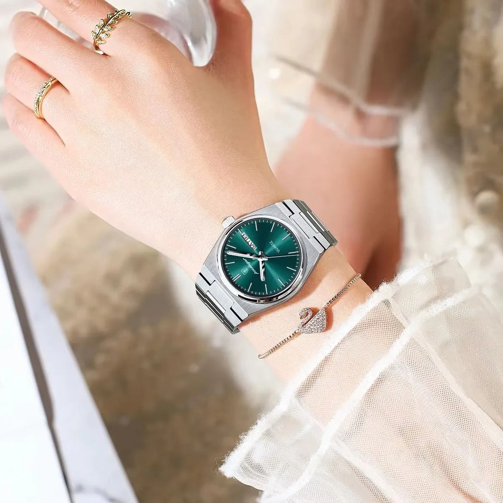 POEDAGAR 786 Ladies Wristwatch Waterproof Luminous Date Week Women's Watches Female Simple Stainless Steel Women Quartz Watch