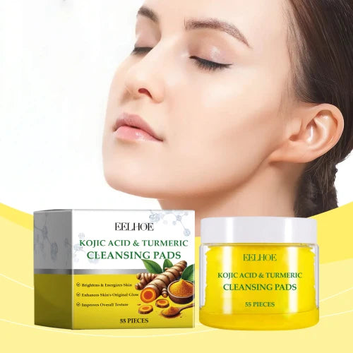 EELHOE Turmeric Gently Cleanses Face Brightens And Nourishes  Refreshing Skin Care Cleansing Pad