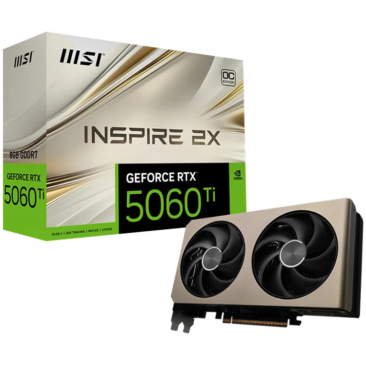 MSI Ventus GeForce RTX 5060 Ti 8GB GDDR7 PCI Express 5.0 X 16 (use X8) Graphics Card RTX 5060 Ti 8G VENTUS 2X OC PLUS