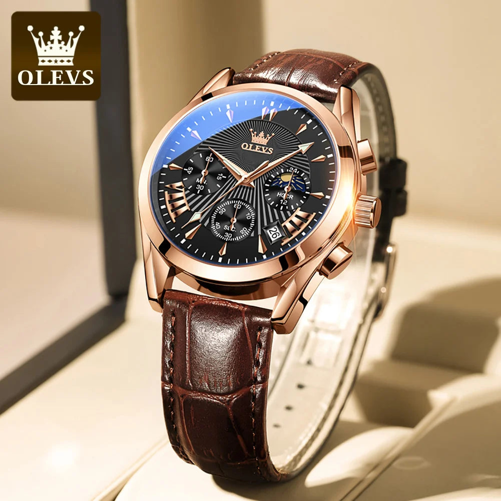 Good Price Factory Customize Private Label Luxury Men's Watches Wrist Leather Wristwatches 2876 Quartz Watch for Men