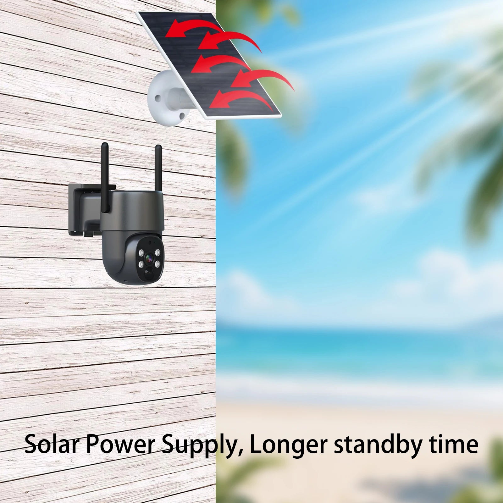 Solar Powered Security Cameras Wireless Outdoor Waterproof and Weatherproof Motion Detection CCTV Camera Solar 4G