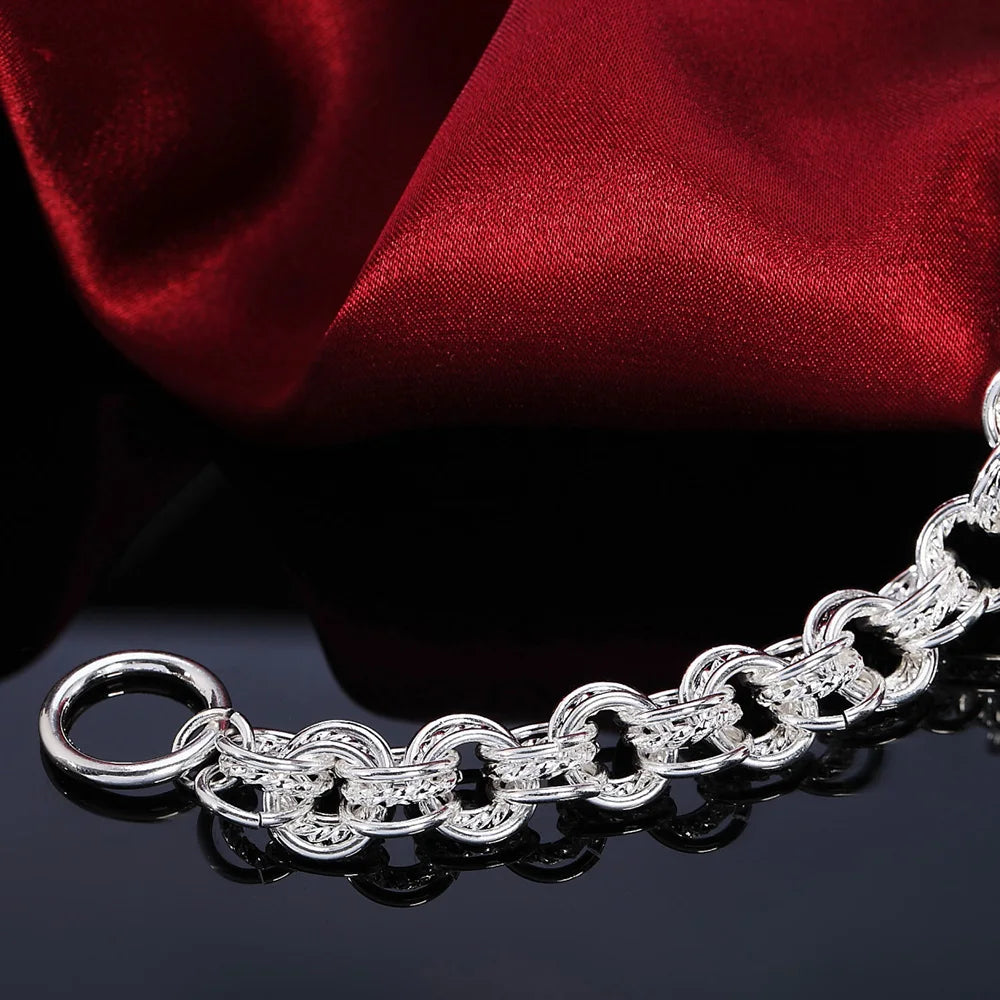 Fashion bracelet  925 Sterling Silverr Link Chain Europe Style Jewelry For Women Charm Bracelets Wedding Jewelry Christmas