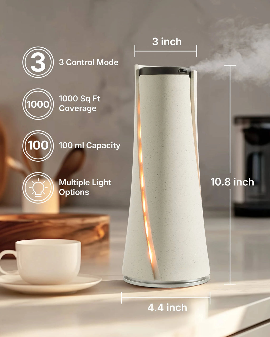 2025 New Smart Home 100ml Capacity Aroma Diffuser 300CBM Fragrance Machine with Resin Battery for Household Scent