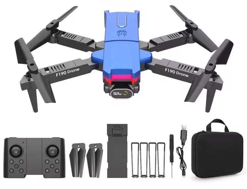 New F190 Drone Foldable RC Quadcopter with 4K HD Dual Camera Wifi FPV Toys Mini Drone V E58 E99 K3 F189