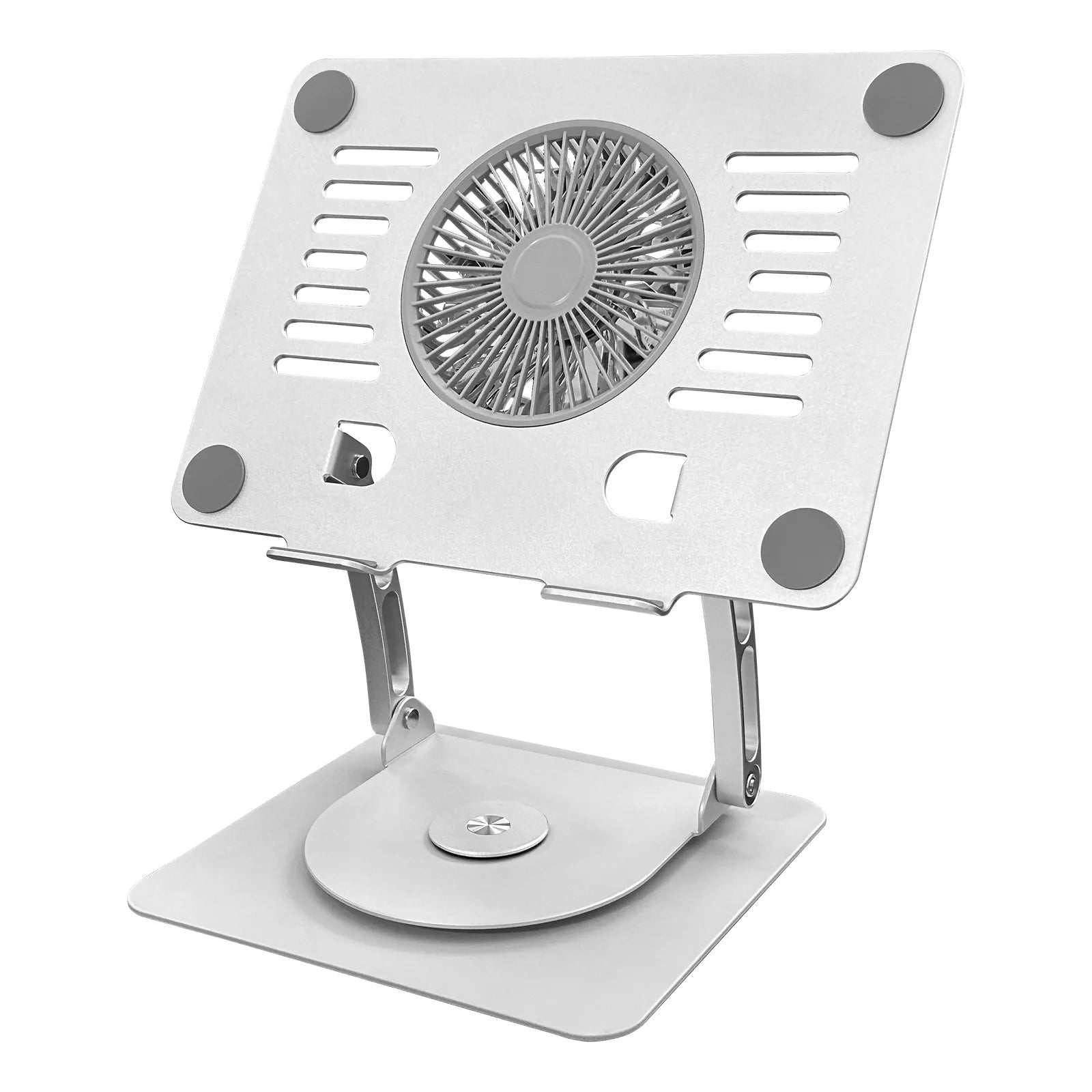 360-Degree Rotating Laptop Stand Adjustable Foldable Aluminum Alloy Desktop Fan Cool Metal Tablet PC Stands for Office School